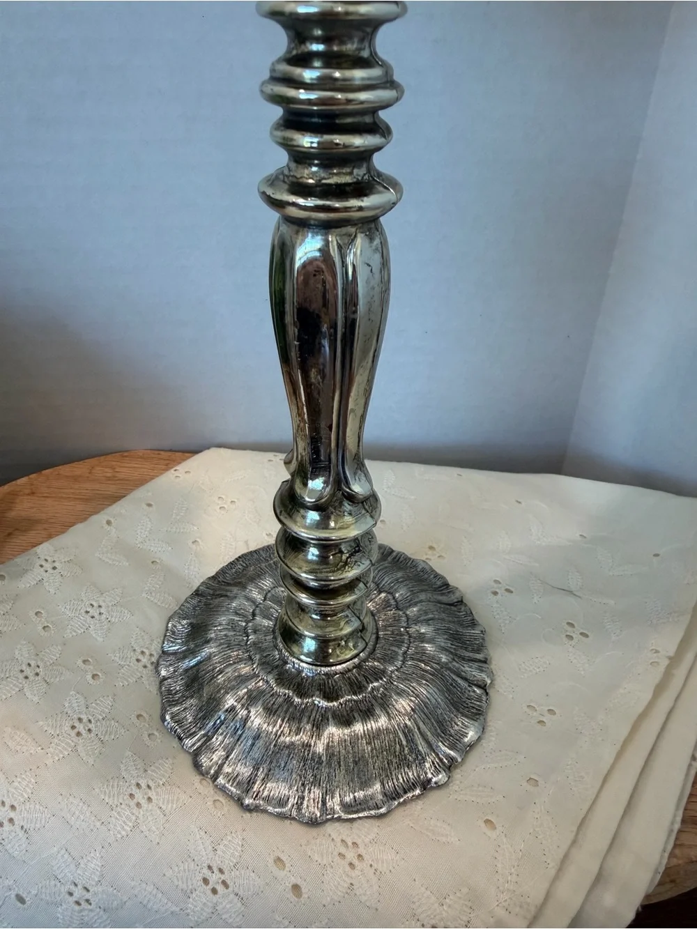 Vintage Style Ornate Metal Candlestick Holder 10.25